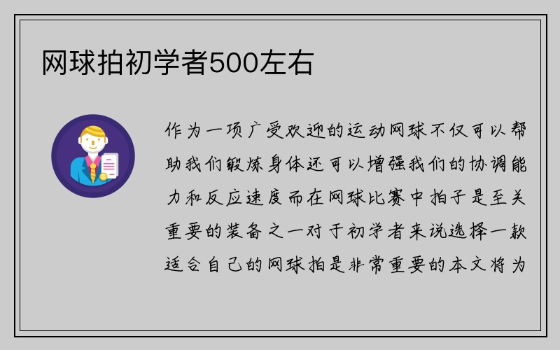 网球拍初学者500左右